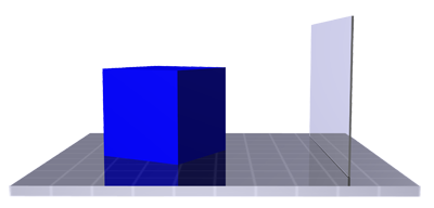 2点透視になる画面と立方体の状態
